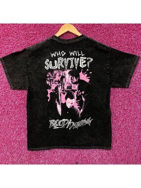 Halloween Who Will Survive? Michael Myers Collage Horror T-Shirt Medium